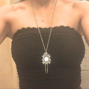 Vintage quartz watch pendant necklace